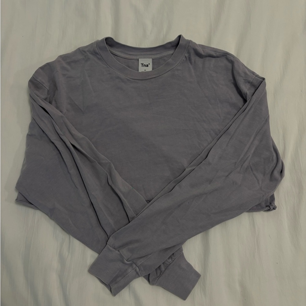 TNA Lilac Crewneck Crop Top